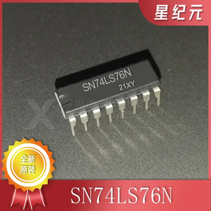 [IN STOCK]1 Piece 74LS76 HD74LS76AP SN74LS76N Direct Plug DIP-16 Clear K Trigger  Chip