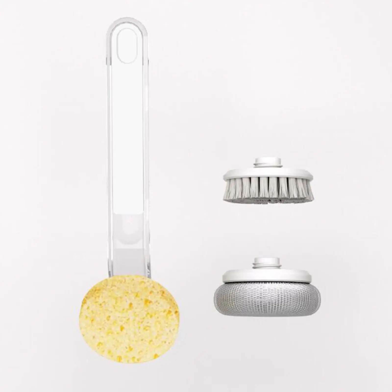 Long Handle Pot Cleaning Brush Set ABS Plastic Dish Scrubber for Kitchen Sink Bathtub Stove Utensil Washing
