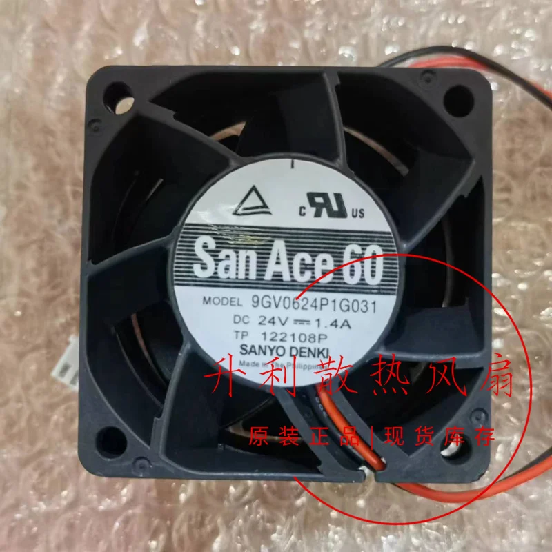 

SANYO DENKI 9GV0624P1G031 DC 24V 1.4A 60x60x38mm 2-Wire Server Cooling Fan