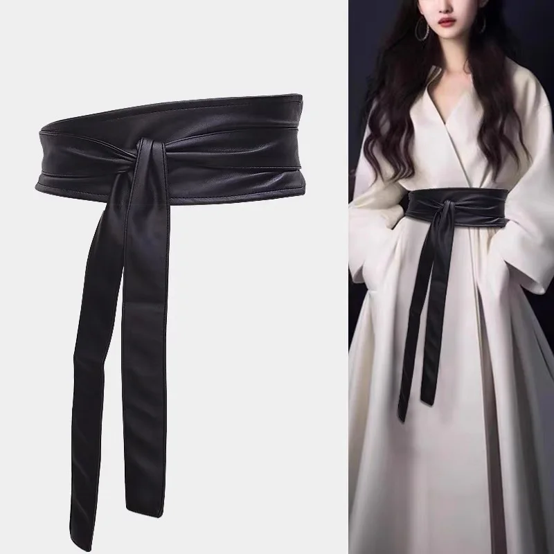 Женский модный корсет из искусственной кожи с бантом