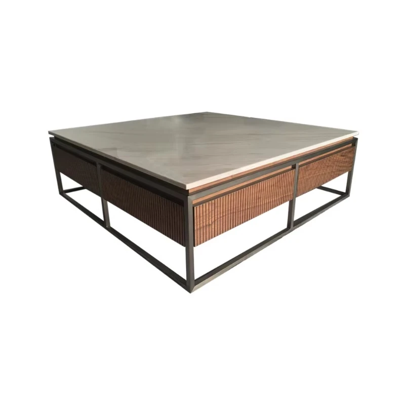 

Platinum sand marble coffee table, luxury living