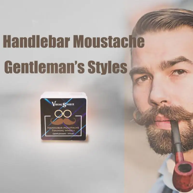 New Mustache Curling Tool Wood Wheels Silica Gel Handlebar Beard Styling For Men Salon Mustache Template Trimming Accessories