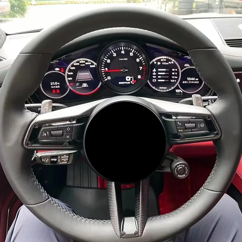 26 Style Carbon Fiber Steering Wheel Trim Accessory Car Accessories For Panamera Cayenne Macan 992 911 971