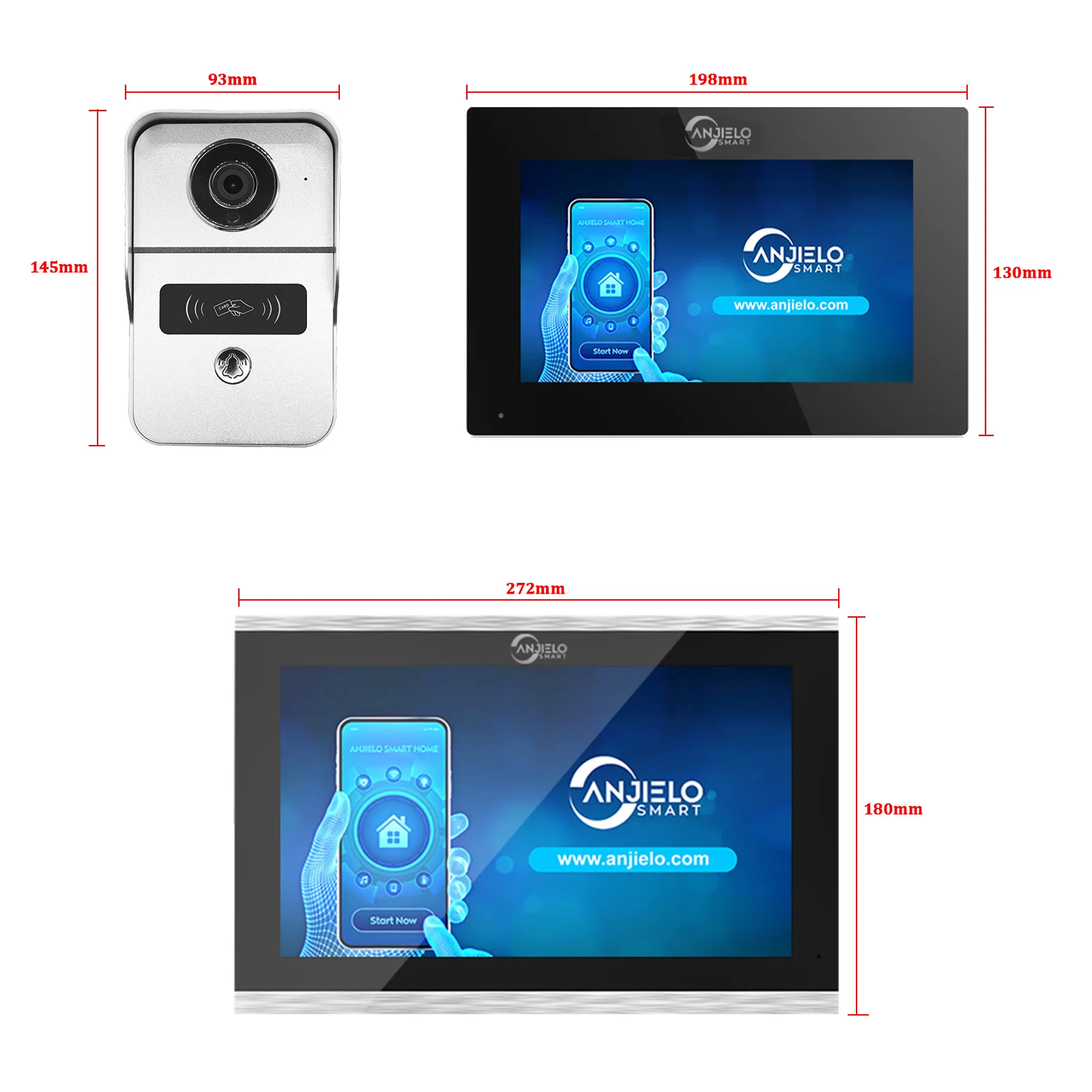 1080P Intercom in Private House Tuya Remote Unlock Intercoms for Home Video Entry Phone Door System Security Protection Doorbell