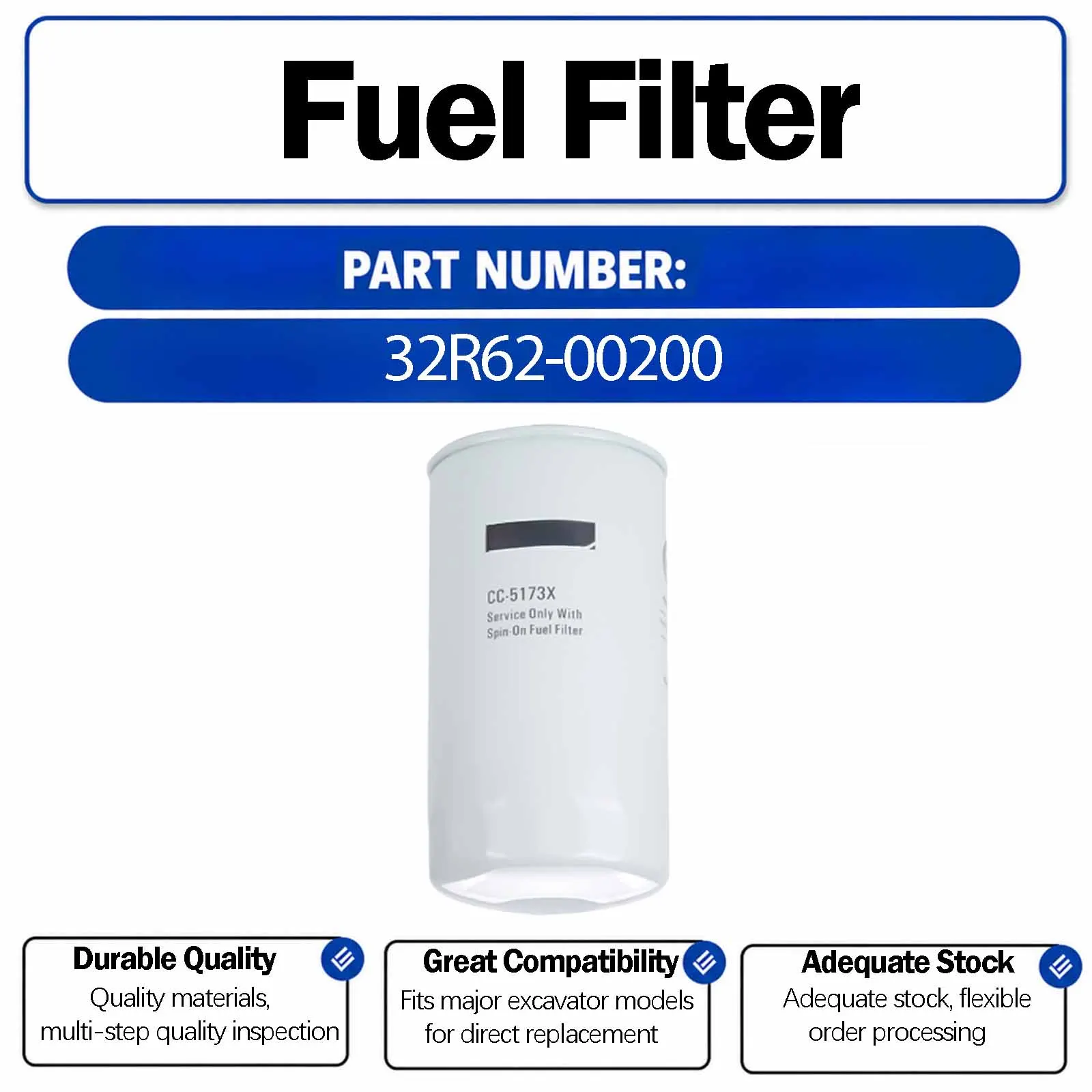 Fuel Filter LC560 For SANY SY215-10 SY225H SY245H SY245C-10 SY265C-10 SY285H SY305C SY335C SY365C SY355 SY305H SY365H Crawler