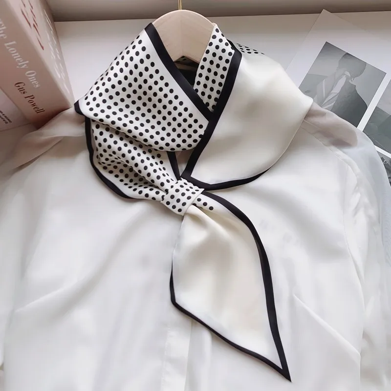 lenco-de-bolinhas-elegante-e-moderno-retangular-longo-pequeno-de-seda-preto-e-branco-para-primavera-e-outono-estilo-coreano-para-usar-cruzado-sobre-a-camisa
