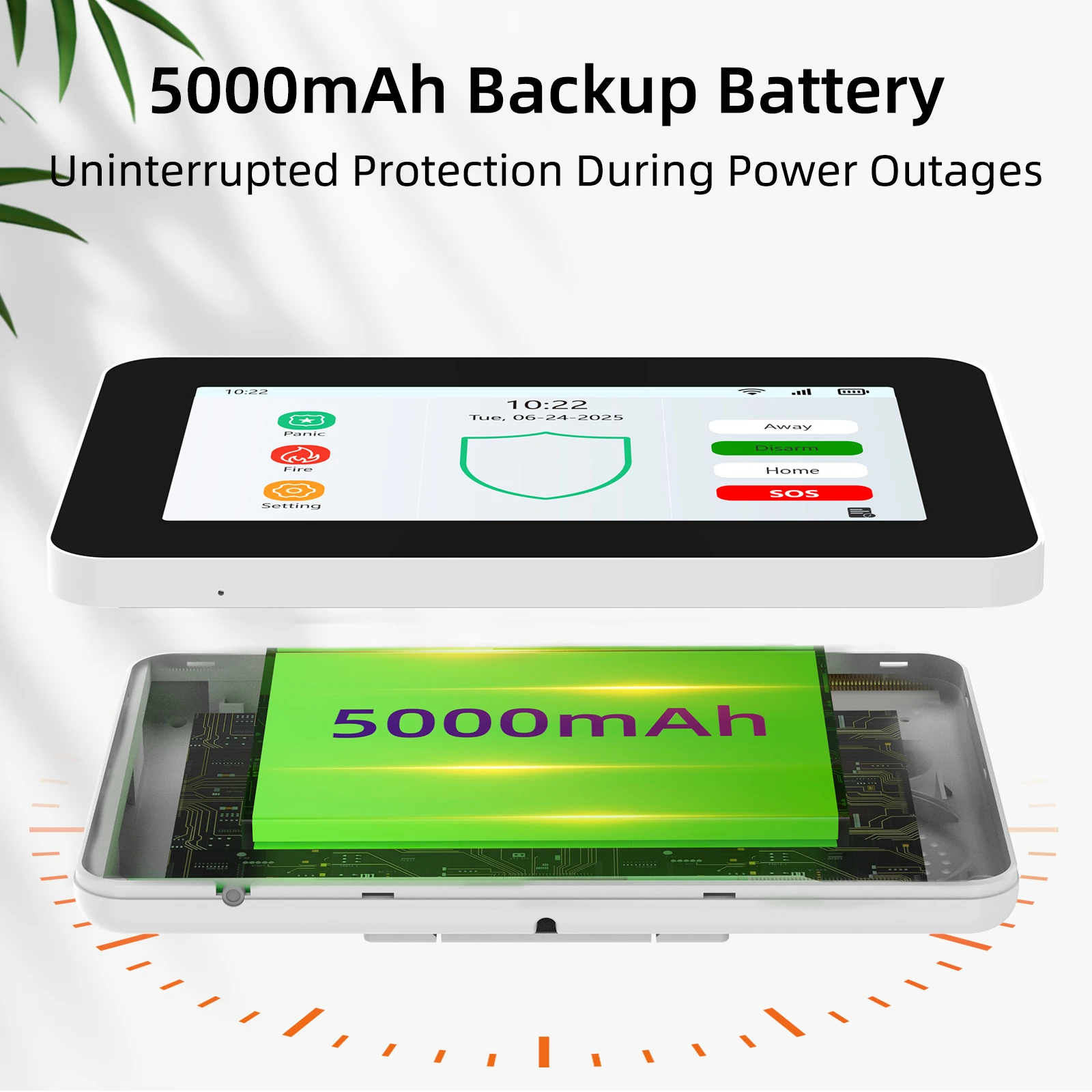 CPVAN نموذج جديد نظام إنذار المنزل الذكي 7 بوصة Tuya WIFI 4G لوحة المدمج في بطارية 5000mAh لنظام حماية أمن الوطن #3