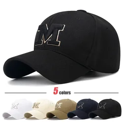 Fashion Men Women M Letter Three-Dimensional Embroidery Baseball Cap New Unisex Outdoor Casual Sport Duck Tongue Cap Sun Hat