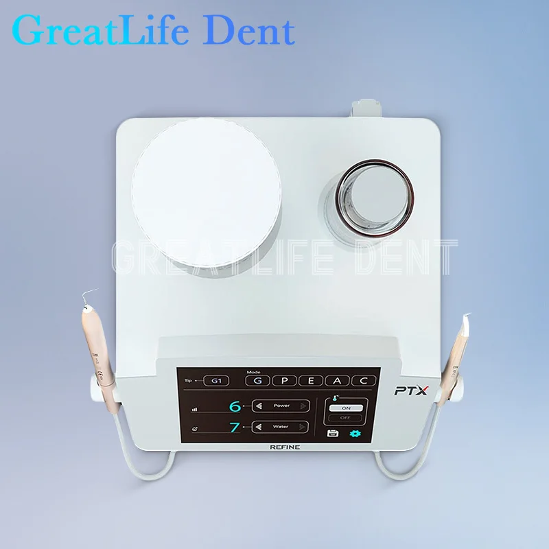 GreatLife Dent Refine PTX Dental LCD Touch Combines Ultrasound and Air Polishing Scaler Periodontal Surgery and Air Polisher