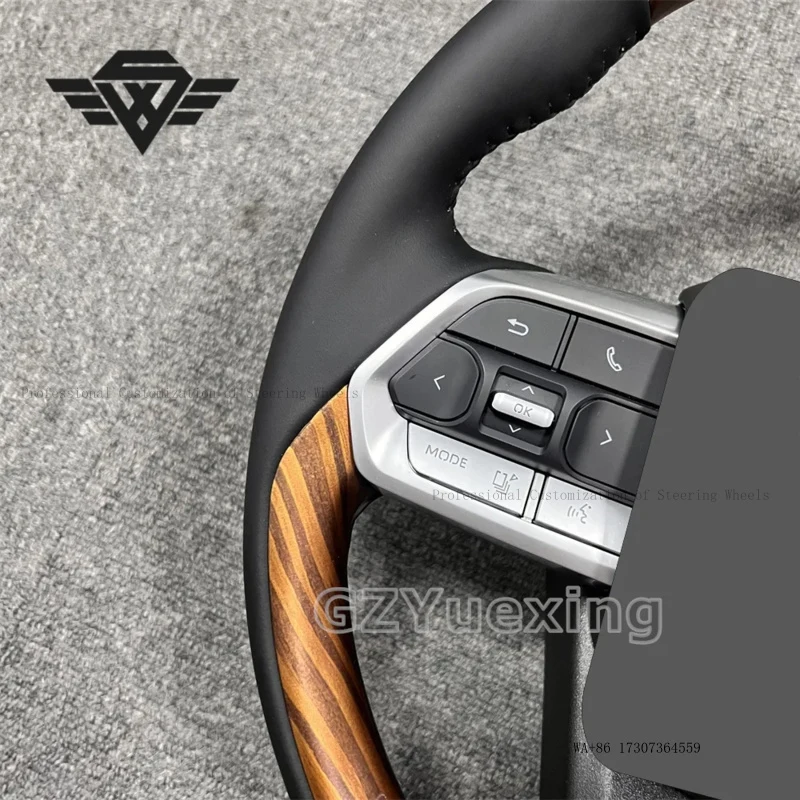 Peach Wood Steering Wheel for Toyota Land Cruiser LC300 LC70 LC76 LC79 LC200 Camry Corolla Fortuner Hilux