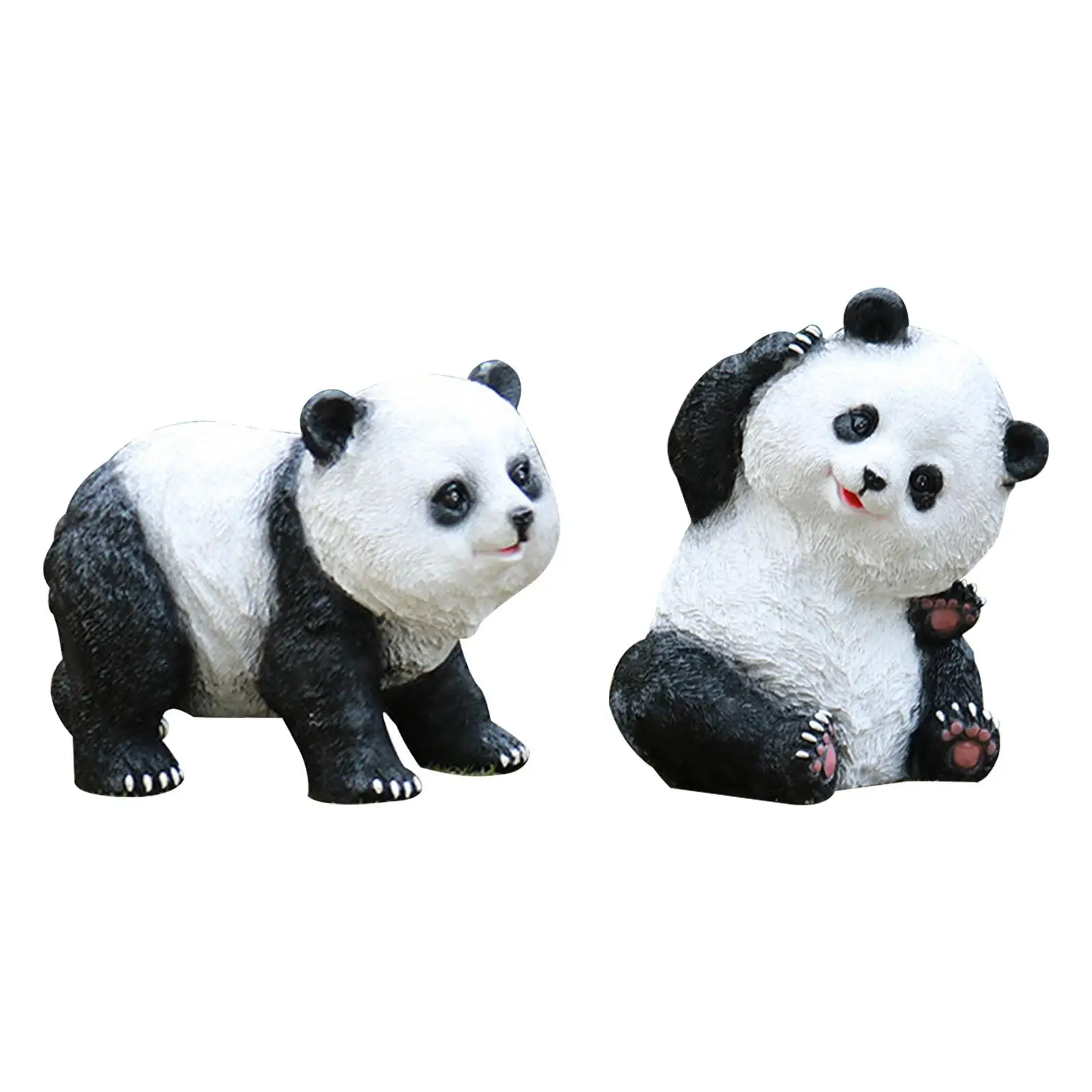 

Panda Bear Figurine Yard Decor Landscape Outdoor Statue Ornament Garden Decoration for Villa Outdoor Courtyard Terrace Lawn