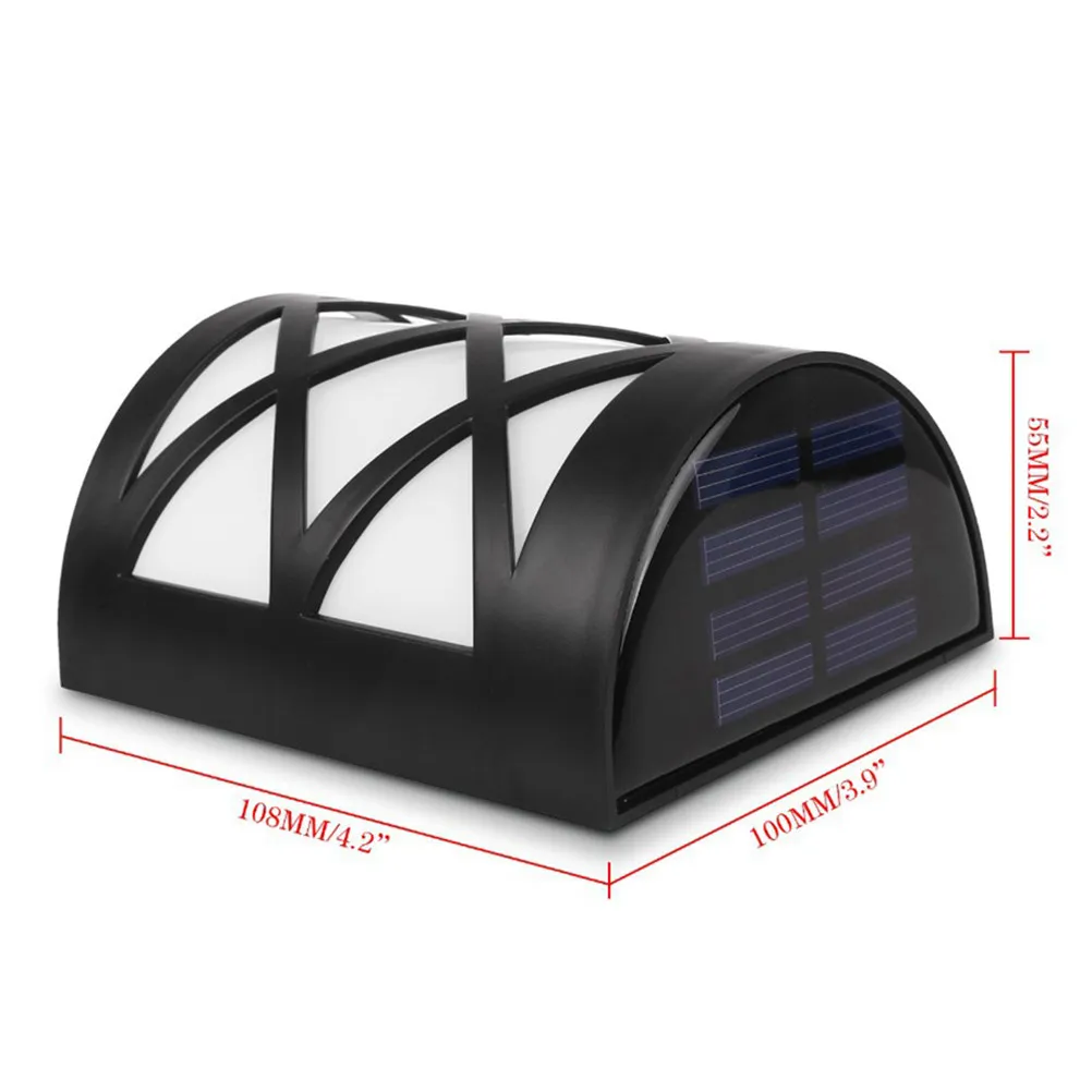 

Solar Lamp Waterproof Outdoor Lawn Garden Fence Courtyard Lighting Solar Powered Floodlight Wall Lamp Warm Light