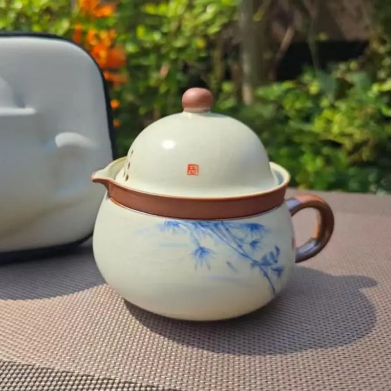 

Jingdezhen Ceramics Hand Painted Panda Teaset Chinese Tea Ceremony Teapot And Cup Set For 1 Person Travel Kung Fu Teasets