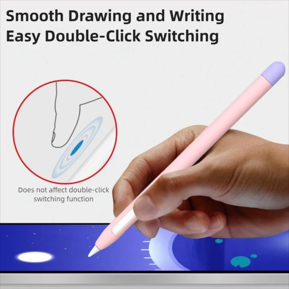 مقلمة سيليكون للكمبيوتر اللوحي مقاومة للصدمات ومقاومة للماء ومريحة ومضادة للانزلاق لقلم Apple Pro/2