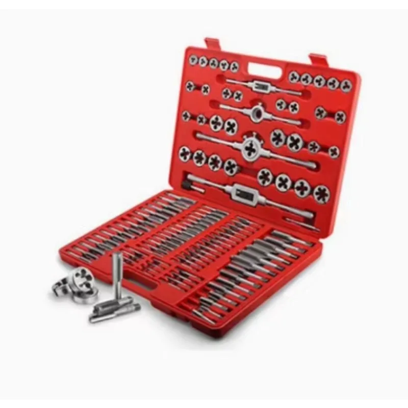 Professional 110PCS Metric Thread Tap and Die Set in Sturdy Case for Metal and Wood Working