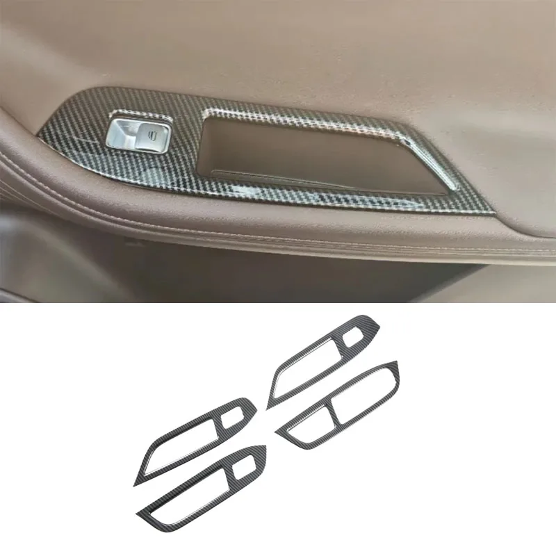 

LHD RHD For CHERY TIGGO 8 Pro Max 2025 2026 Carbon Fiber Door Window Lift Switch Control Panel Cover Trim Set Car Accessories