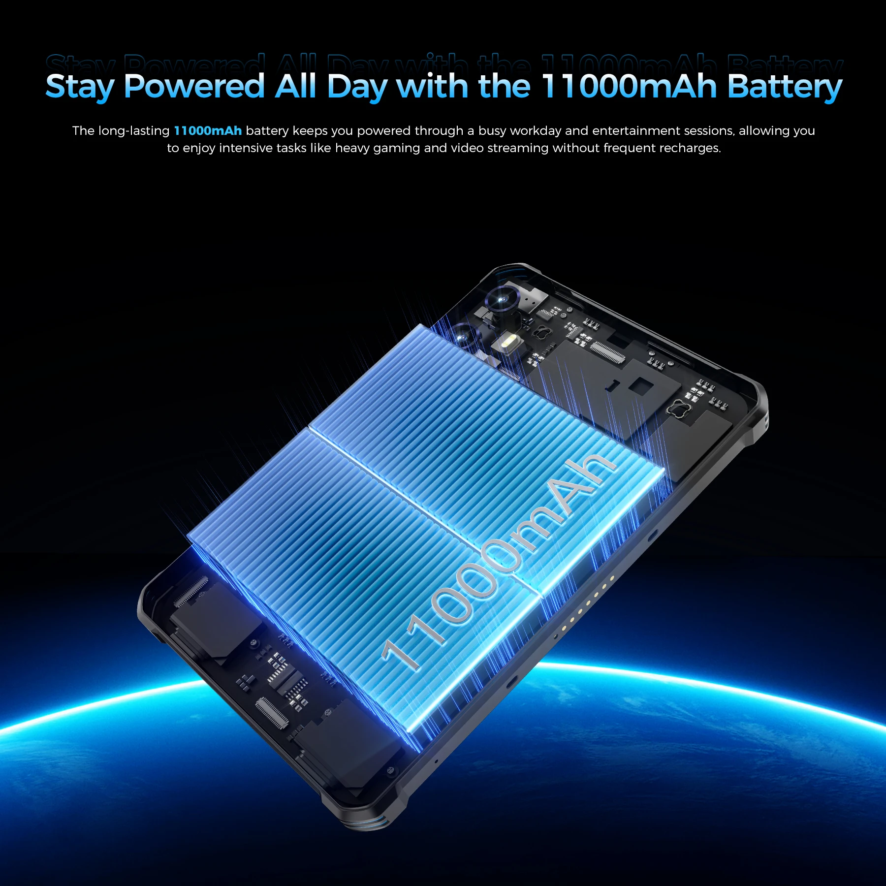 【العرض العالمي】Oukitel RT3 PLUS تابلت متين 8.0 بوصة HD Display11000 مللي أمبير بطارية 16 جيجابايت (4+12) + 128 جيجابايت أندرويد 15.0 16 ميجابكسل