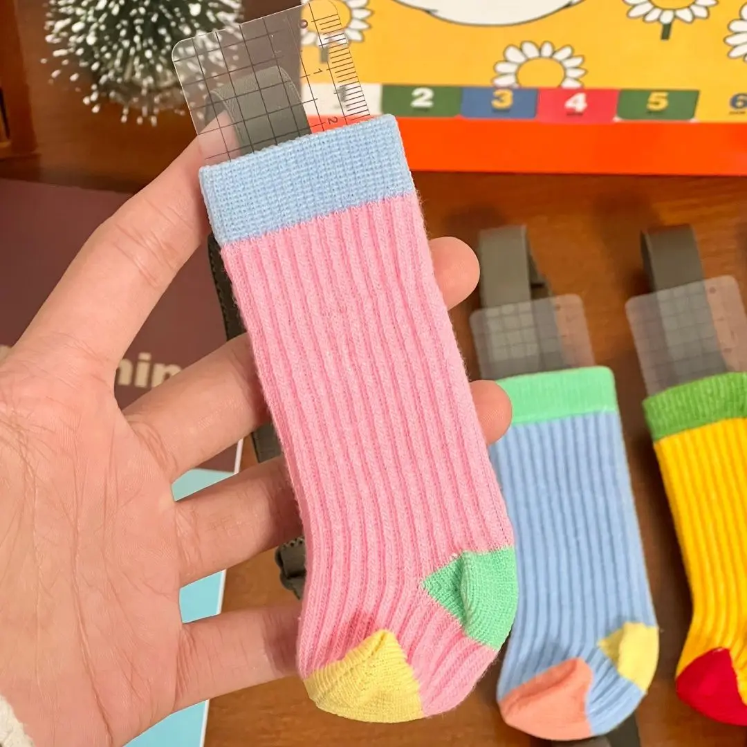 Mini Socks Notebook Tie Strap Pen Pouch Organizer Colorful Dopamine Color Student Stationery Journal Decor Supplies