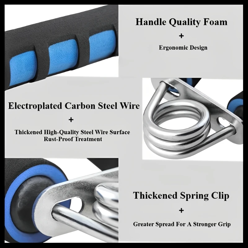 Ejercitador de fuerza de dedo de mano con resorte de agarre de esponja tipo A, ejercitador de potencia, fortalecedor de antebrazo, expansor carpiano, muñeca muscular deportiva