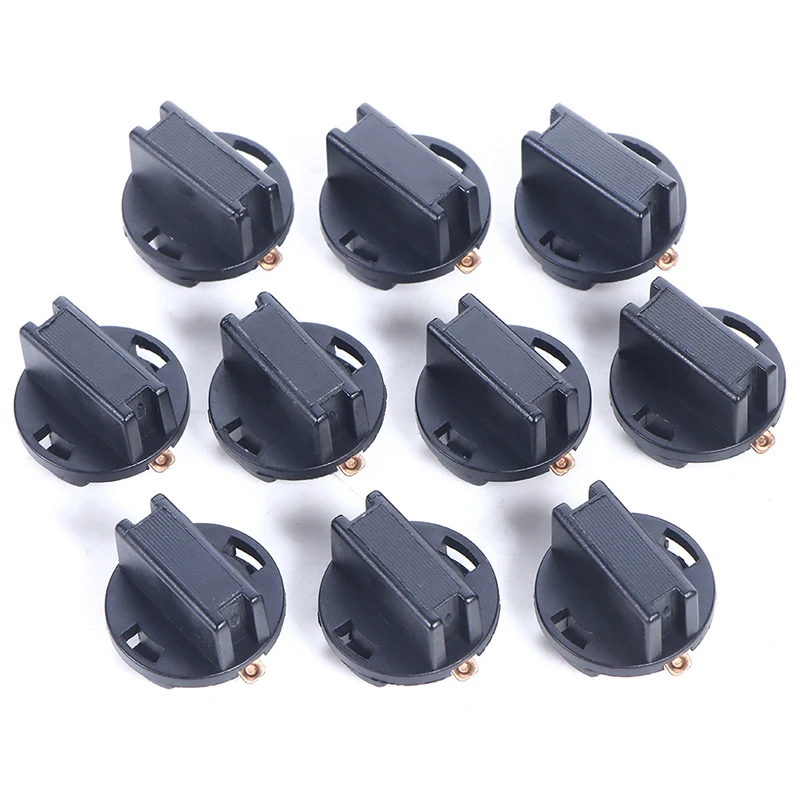 10 Stuks T10 Socket Dashboard Instrumentenpaneel Socket T10 W 5W 168 192 194 Twist Lock Wig Bases Lamp Dash Bulb Plug Nieuw-Zwart