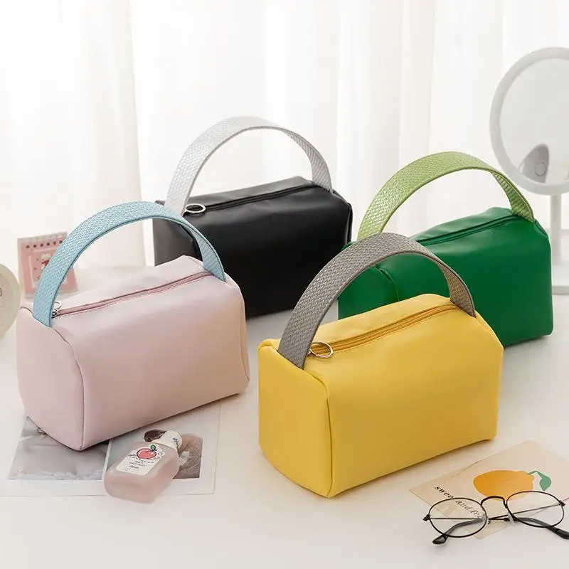 New Cosmetic Bag PU Pillow Makeup Pouch Women's Large-Capacity Storage Organizer Multifunctional Travel Toiletry Kit Handbag