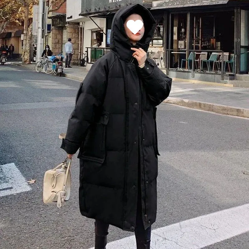 เสื้อกันหนาวผู้หญิงฤดูหนาวสบายๆสีทึบผู้หญิงลงเสื้อ 2025 สไตล์ใหม่คุณภาพสูงเป็ดสีขาวลงผู้หญิงลงเสื้อ h406