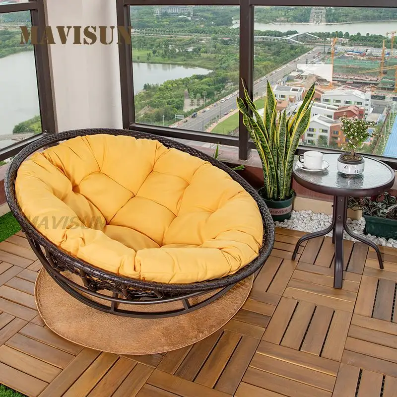 Rattan Balcony Rocking Chair Single Sofa Lazy Bedroom Small Apartment Swing Chair Creative Rest Recliner