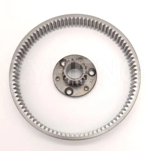 전기 자동차 모터 기어 링 금속 피니언 90 치아 외경 124mm Bafang 모터 36 치아 기어 및 88mm 클러치
