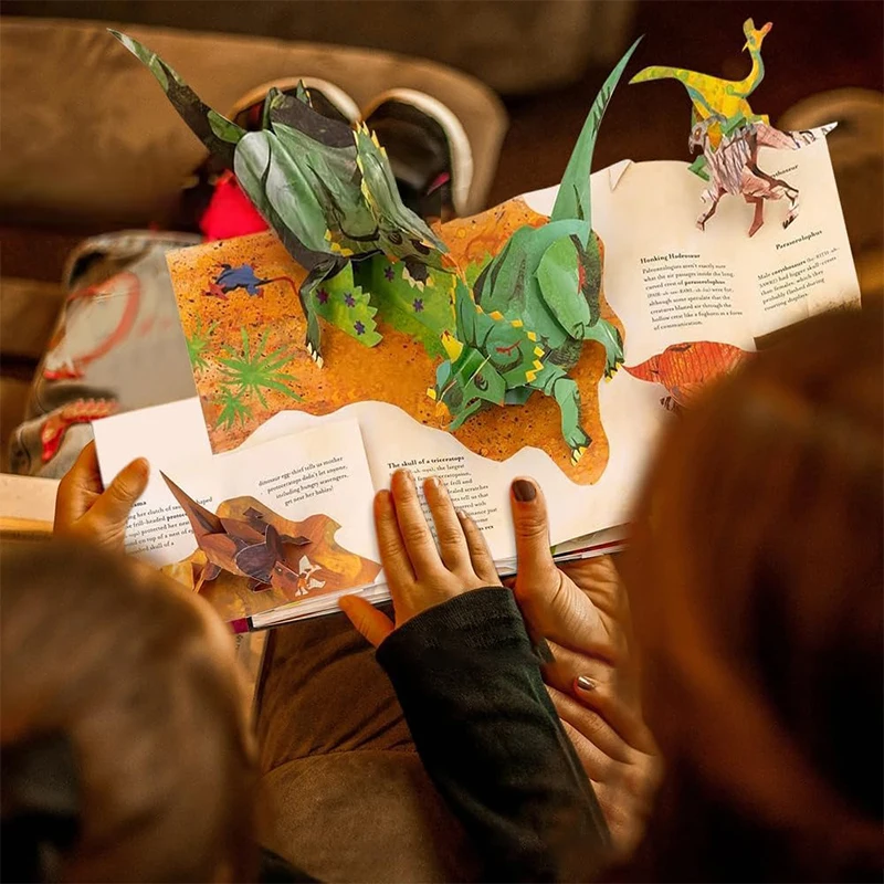 3D Encyclopedia Prehistorica Dinosaurs Folding Interest Dinosaur Picture Book Science Popularization Kids Gifts view 4