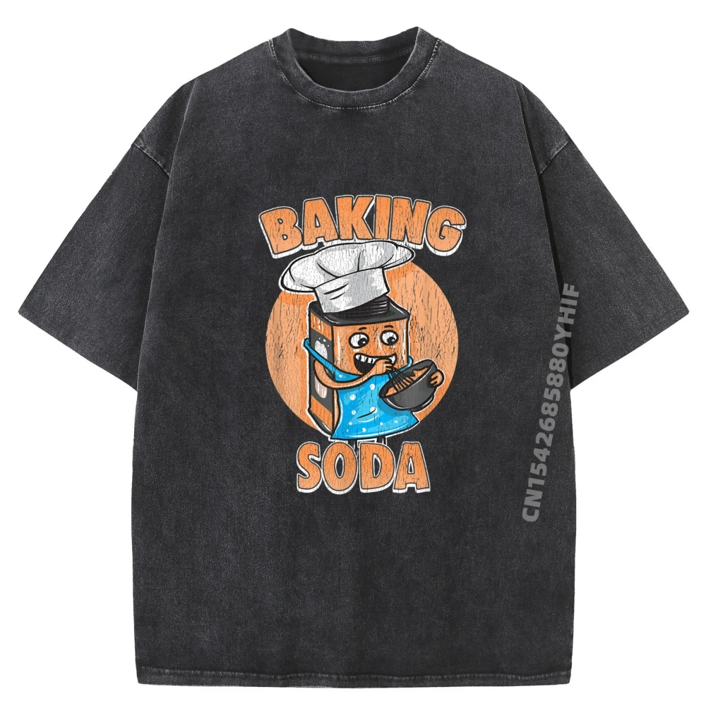 

Мужская футболка с принтом Pun Baking Soda, мужская потертая футболка для отдыха, футболки с графическим рисунком, мужская роскошная одежда
