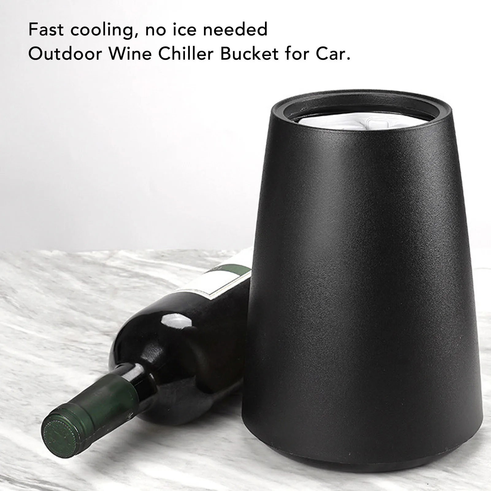 Wine Chiller Sleeve - Balde isolado de plástico fosco, garrafa