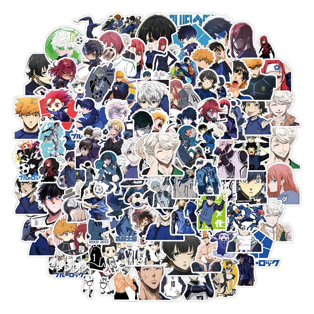 

10/30/50/100pcs BLUE LOCK Cartoon Stickers Football Anime Decals DIY Water Bottle Phone Luggage Cool Isagi Yoichi Manga Sticker