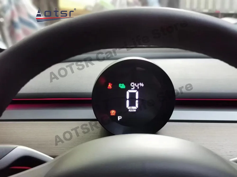 Mini Style Digital Performance LCD Touched Display Dashboard upgrade For Tesa- Model 3 Model Y Car GPS Navi Virtual Information
