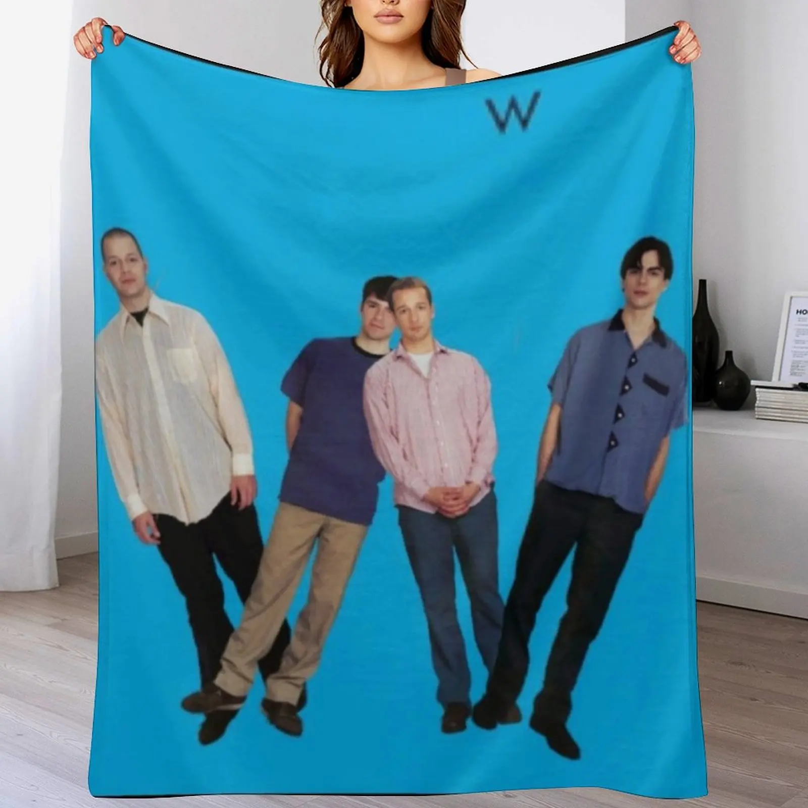 Weezer , music, weezer coffe, weezer color, glory, new, for, two Throw Blanket Furry Nap Sleeping Bag For Sofa Thin Blankets