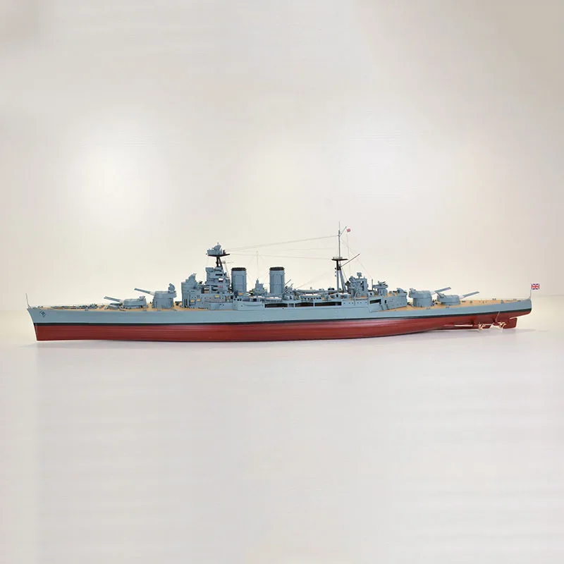 1/200 World War II British Navy Hood Battleship Model Toy Gift Remote Control Finished Ship Imitation Real Warship Model