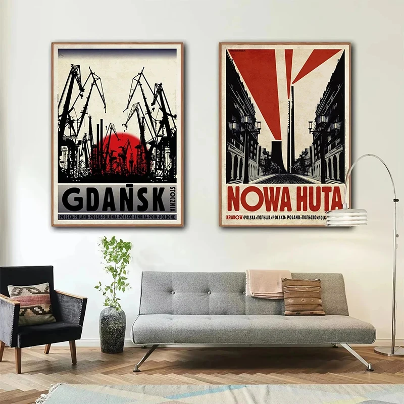 Vintage City Posters Biebrza Solina Zakopane Canvas Printing Prints Retro Wall Art Picture for Living Room Home Decor Cuadro