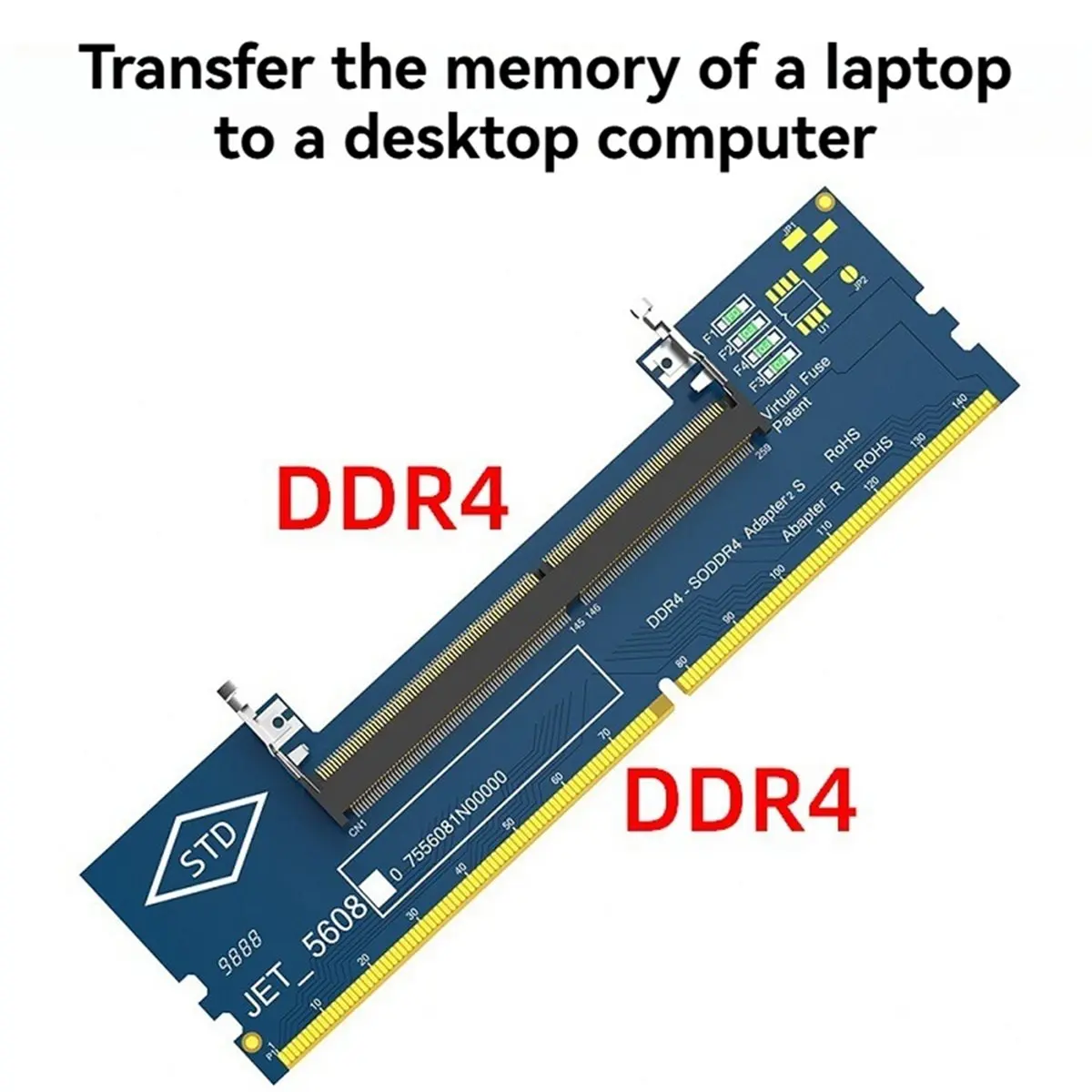 618 Mega Sale DDR4 Adapter Card Laptop SO DDR4 RAM to Desktop DDR4 Adapter Card Memory Tester SO DIMM 4 to DDR4 Converter