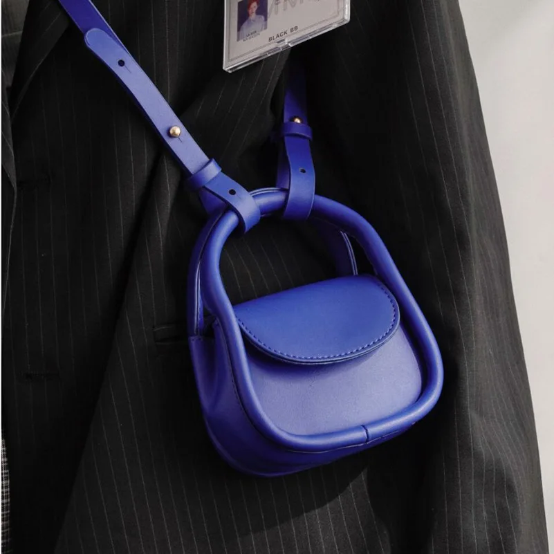 Hot Niche Design Mini Curved Frame Crossbody Bag Women Small Lipstick Earphone Purse Adjustable Strap Cute Handheld Shoulder Bag - view 5