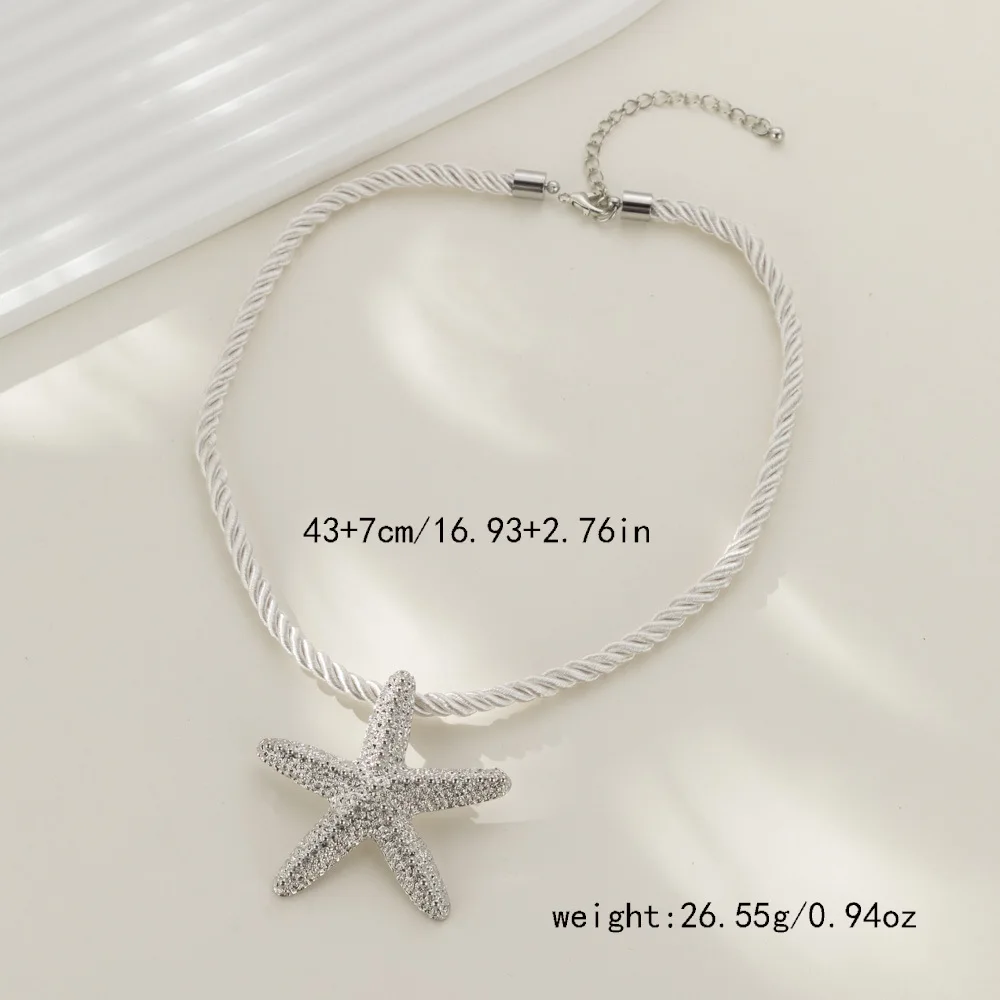 Fashionable Personalized Star Pendant Necklace For Women Niche Light Luxury Women\'s Starfish Necklace Jewelry Wholesale