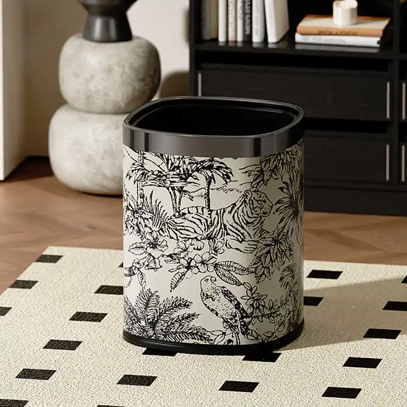 

Trash can household living room light luxury high-end bedroom bathroom toilet kitchen large capacity
