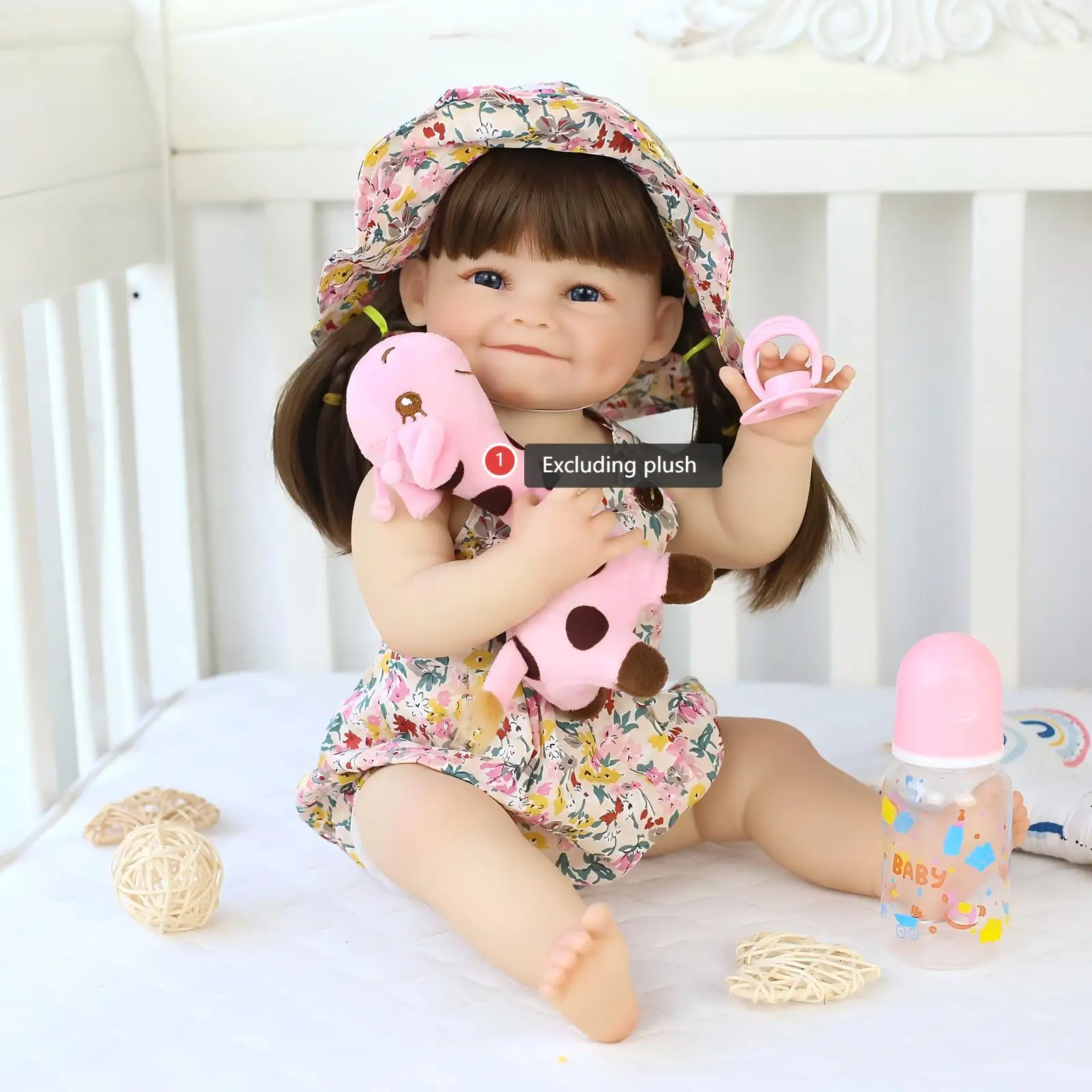 Muñecas Reborn de 55CM para bebé, cuerpo completo, vinilo suave, silicona, Raya, tacto suave realista, muñeca de alta calidad, regalo de cumpleaños y Navidad para niña