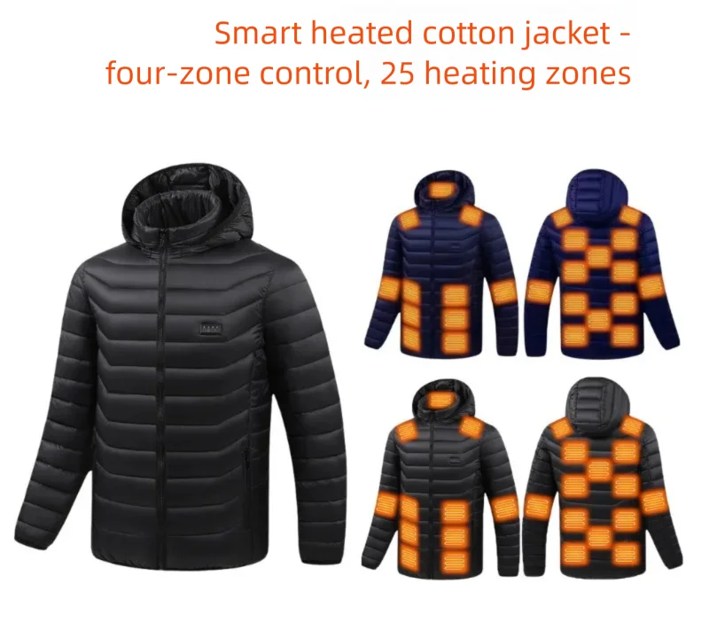 

25 Areas Heated Jacket Men Winter Warm Heated Parkas for Outdoor Motorcycle Riding Windproof Jacket Winter Self Heating Clothes