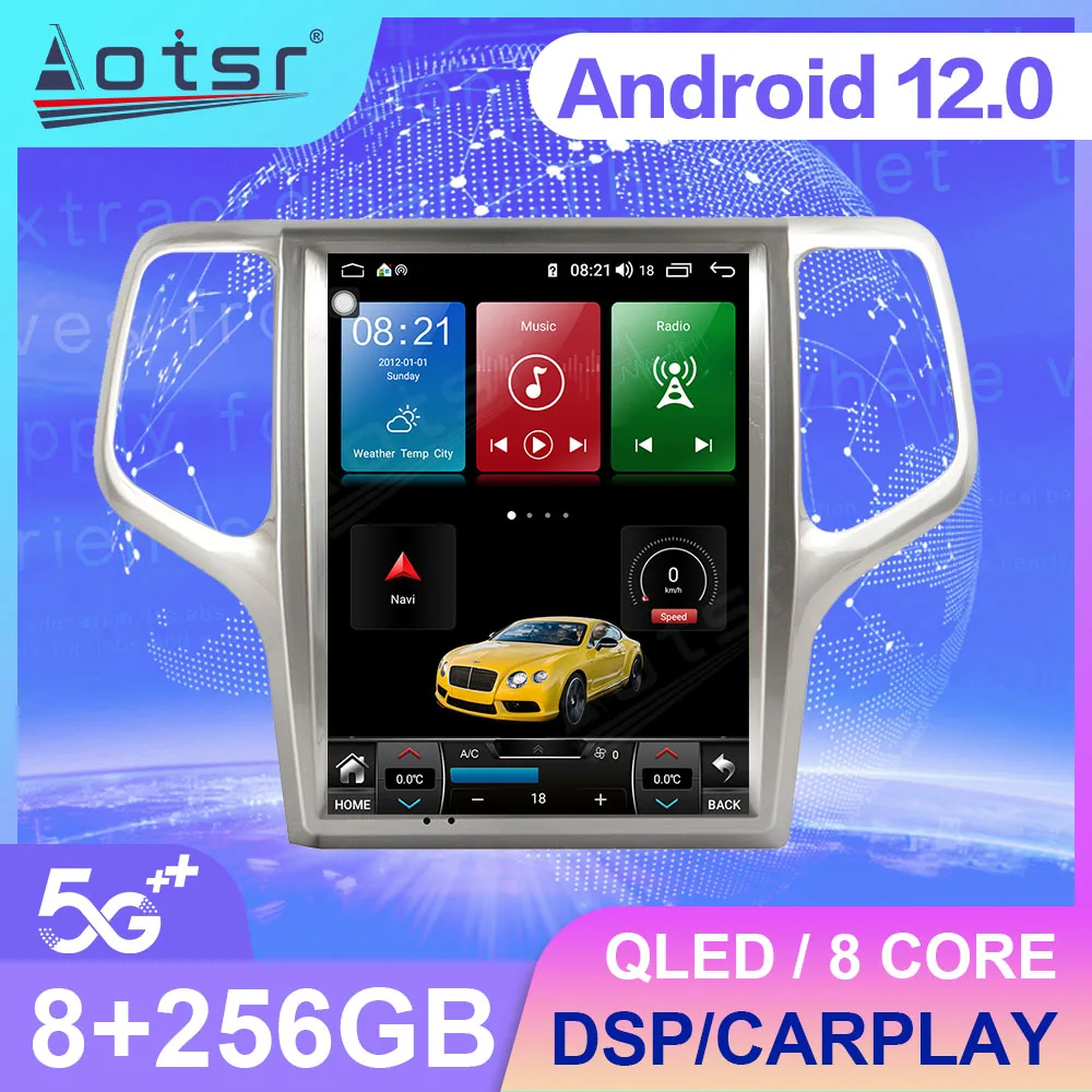 

Android 12 For Jeep Grand Cherokee 2008 2009 2010 2013 Car DVD GPS Coche Navigation Auto Radio Stereo Multimedia Player HeadUnit