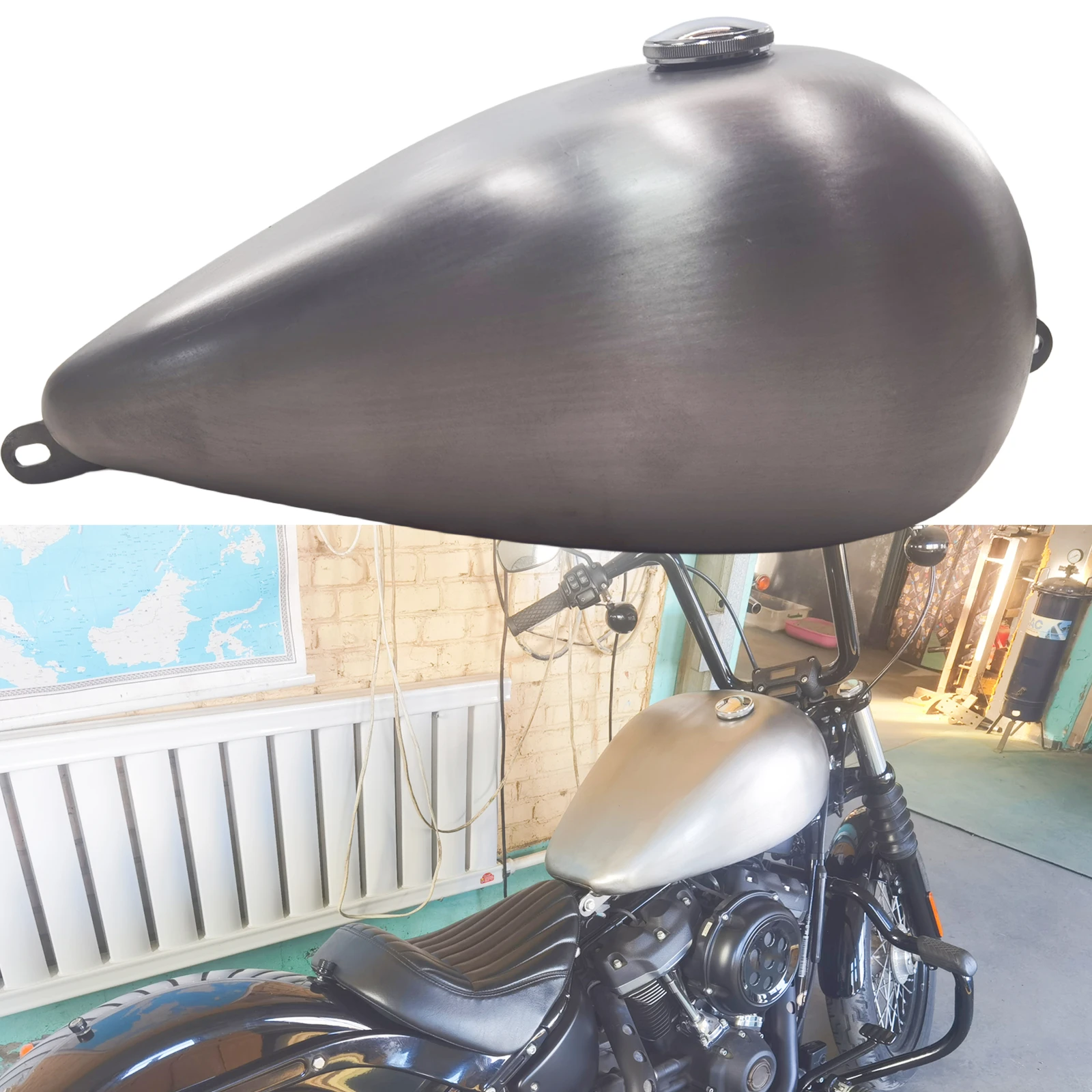 

24 L Motorcycle Petrol Gas Fuel Tank For Harley Softail Street Bob M8 After 2018 Models