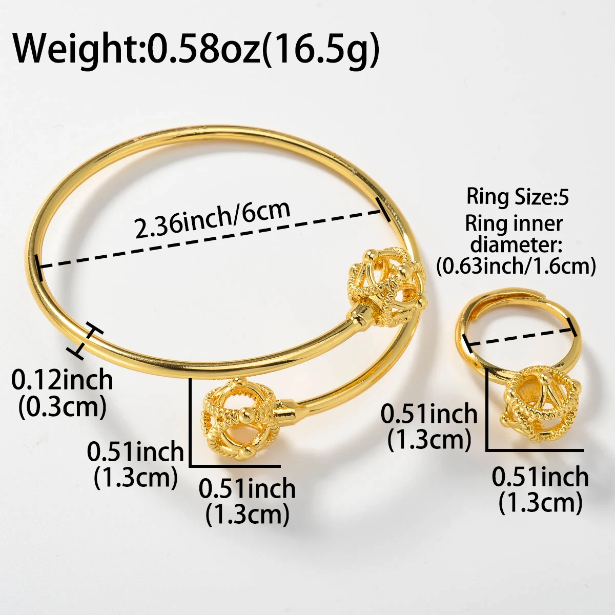 ZEADear Jewelry Sets for Women Best Friends Gift Gold Color Bracelet Classic Bangle Artistic Ring Luxury