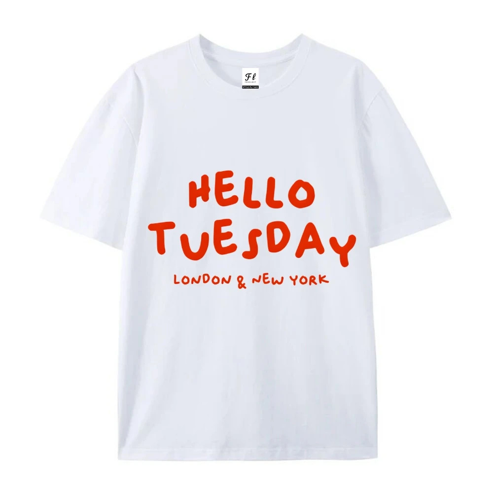 

2025 Y2k Oversized Hello Tee - Women's High Quality Cotton Summer Top Retro Bold Letter Streetwear Vintage Oversize T-Shirt