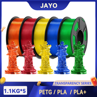 JAYO 3D PETG/PLA/PLA PLUS Printer Filament Transparency Series 1.75mm No Bubble non-toxic 3D Printing Materials for 3D Printer