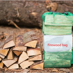 Fireplace Wooden Bag PE Wood Pocket Firewood Bag Newspaper Stalls bag