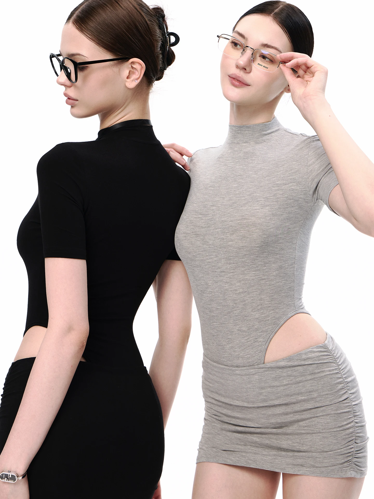 JLAUNT Black Short Sleeve T-Shirt Women Summer Outdoor Wear Design Sexy Slim Fit Inner Match American Hot Girl One-Piece Top