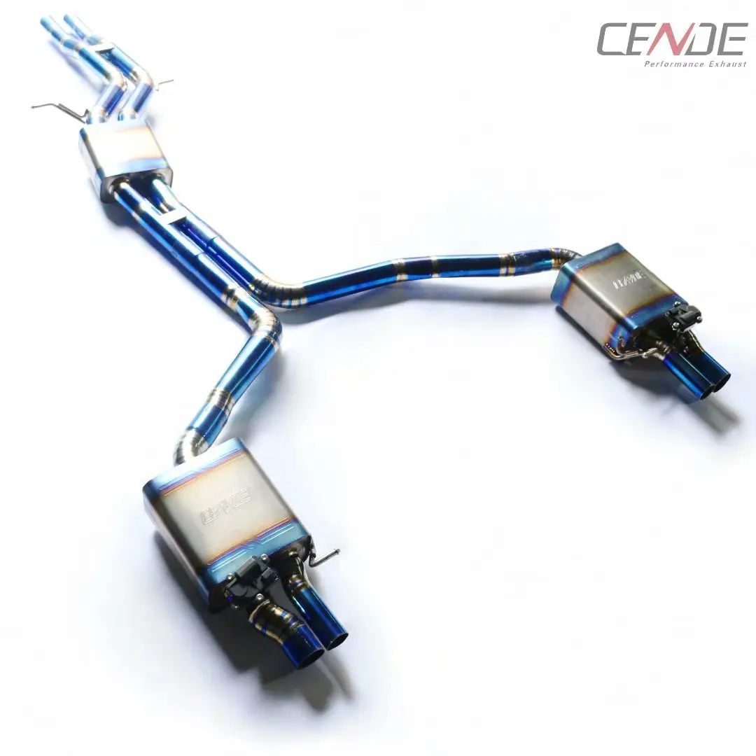 2020 hot titanium pipe catback valve downpipe system for Audi A6 exhaust